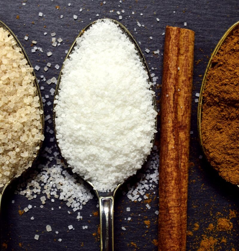 Foto de diferentes tipos de açúcares